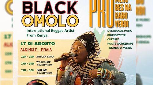 São Vicente/Chuvas: Artista queniana Black Omolo dá espectáculo de solidariedade a favor dos afectados   