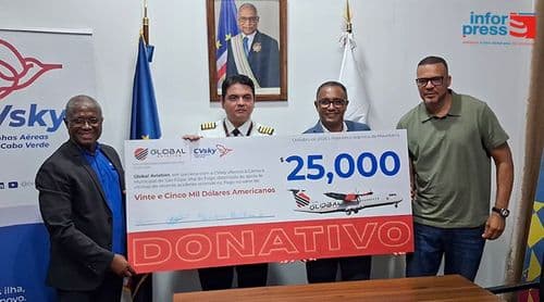 Fogo: CVsky e Global Aviation doam 25 mil dólares para apoiar vítimas do acidente de 05 de Setembro