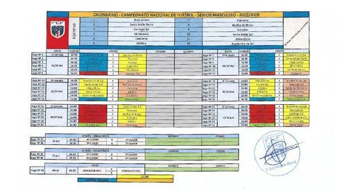 FCF divulga calendário 2025/2026 com jogos da primeira jornada já definidos nas duas competições nacionais