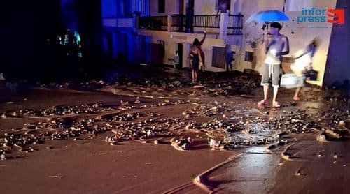 Fogo: Chuva intensa e repentina provoca enxurradas e condiciona trânsito no centro do município