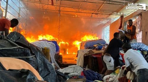 Praia/Ponta Belém: Incêndio destrói bancas de roupa, atinge habitações e deixa famílias desamparadas