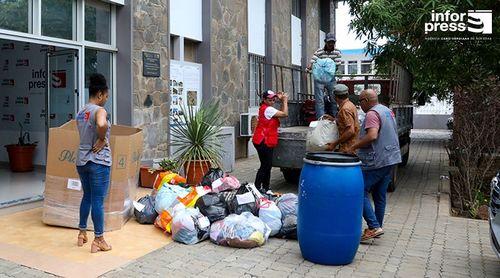 Inforpress apoia vítimas da tempestade tropical em São Vicente com donativos 
