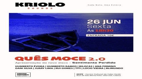 Portugal: Quês Moce 2.0 apresenta álbum “Sentimento Perdido” no Centro Cultural de Cabo Verde em Lisboa