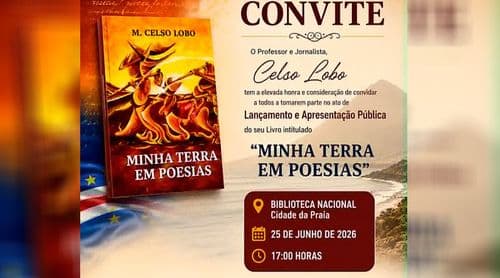 Livro “Minha Terra em Poesias” do professor e jornalista Celso Lobo lançado hoje na Praia