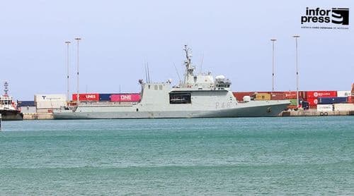 Navio da marinha espanhola Bam Furor em missão no Golfo da Guiné atracado no porto da Praia 