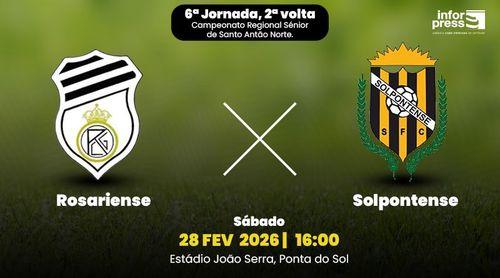 Futebol/Santo Antão Norte: Clássico Rosariense-Solpontense marca sexta jornada da segunda volta