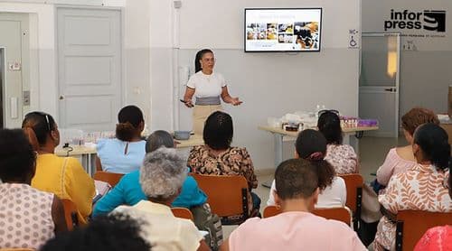 Adevic trains women in the production of candles, soaps and perfumes
