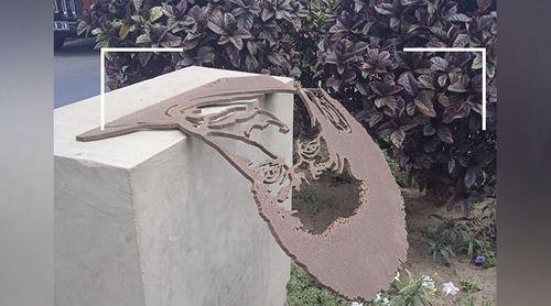São Vicente: Ministério da Cultura lamenta vandalização da silhueta de Bana