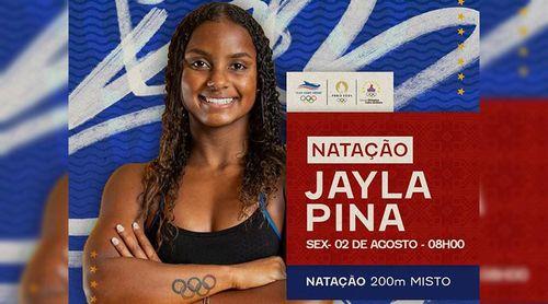 Paris/2024: Jayla Pina fica pelo caminho na série dos 200 metros livres