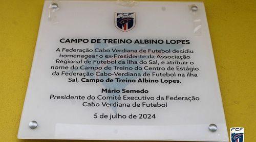 FCF homenageia Albino Lopes com a atribuição do nome do malogrado ao campo de Treino do Centro do Estágio do Sal